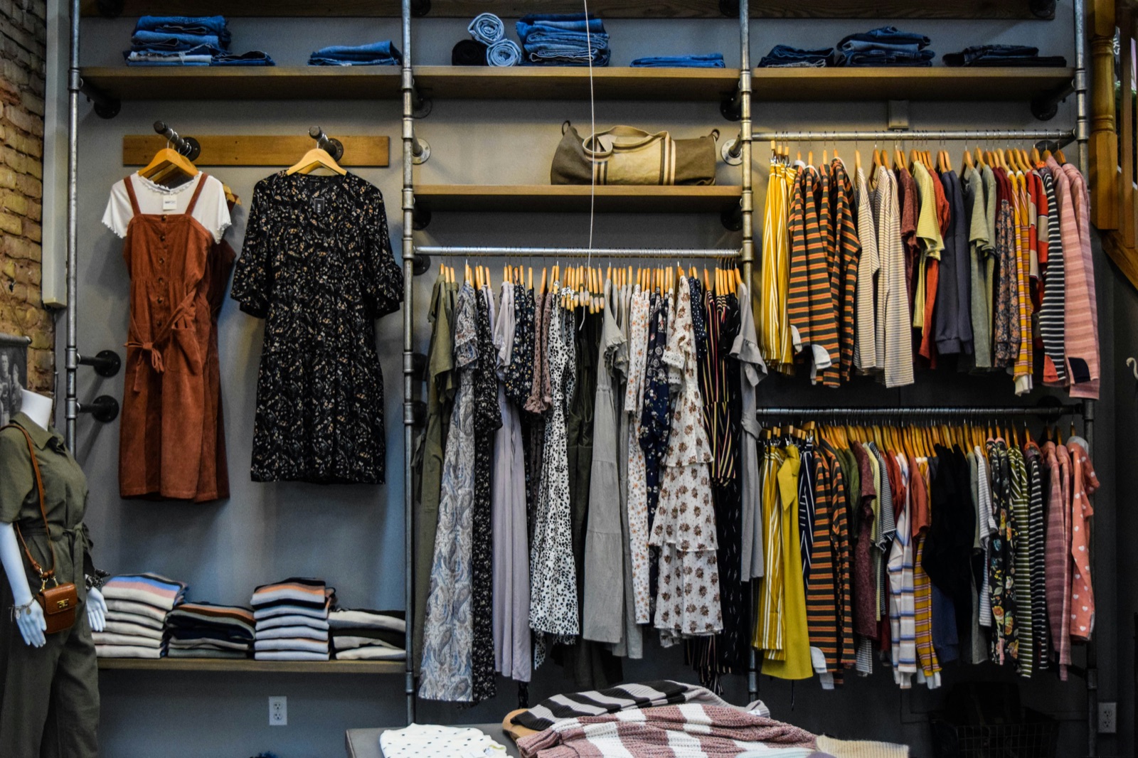 An organized boutique interior